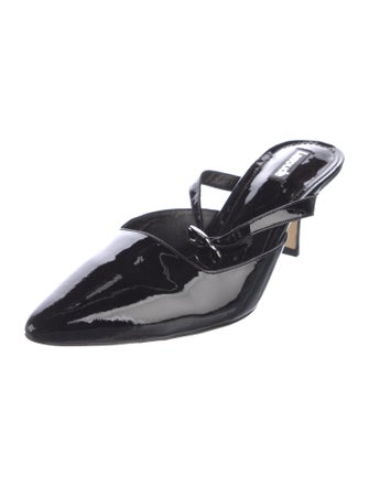 Larroude Patent Leather Mules