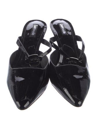 Larroude Patent Leather Mules