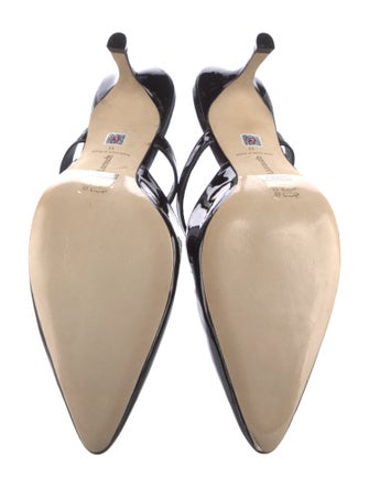 Larroude Patent Leather Mules