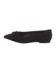 Larroude Suede Bow Accents Ballet Flats