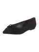 Larroude Suede Bow Accents Ballet Flats