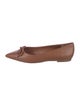Larroude Leather Bow Accents Ballet Flats
