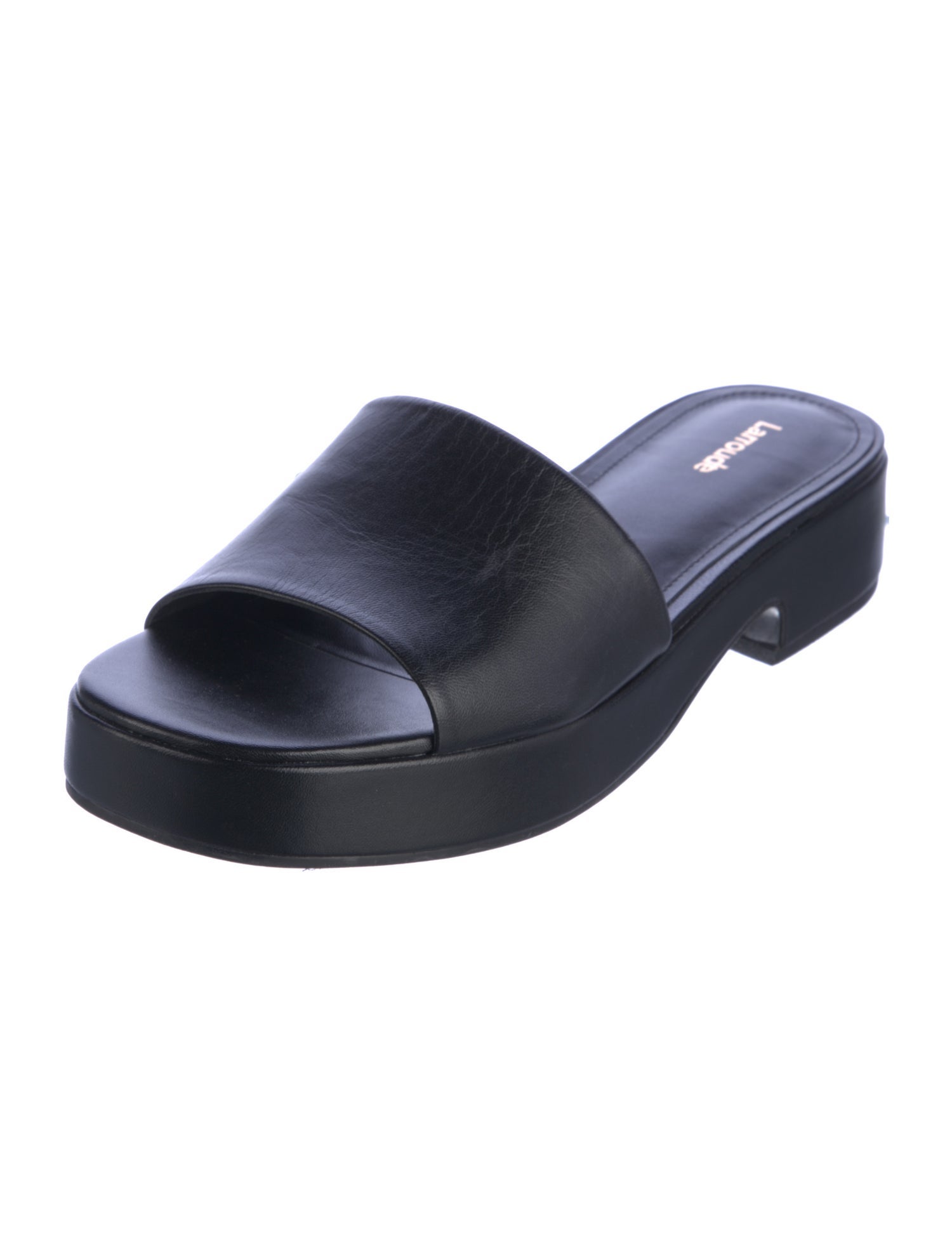 Larroude Leather Slides