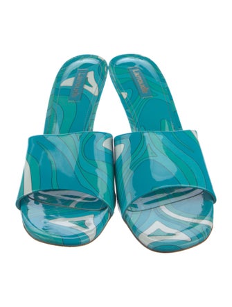 Larroude Patent Leather Slides