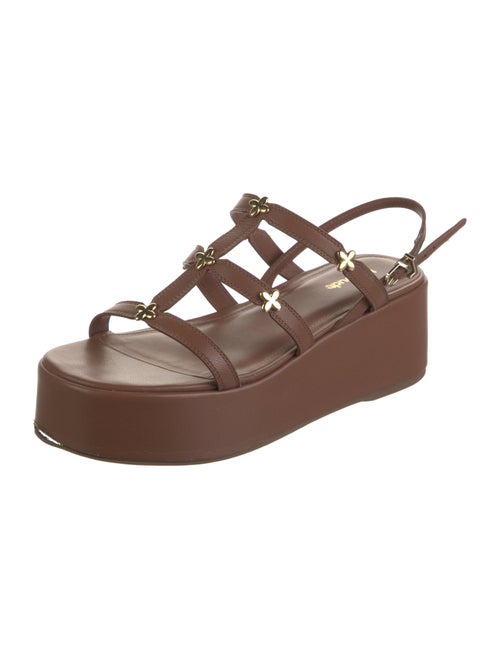Larroude Leather Slingback Sandals