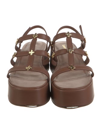 Larroude Leather Slingback Sandals