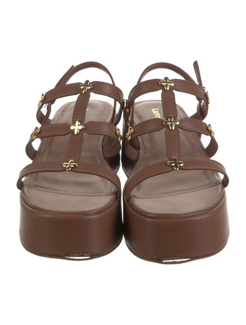 Larroude Leather Slingback Sandals