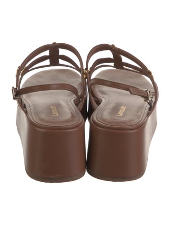 Larroude Leather Slingback Sandals