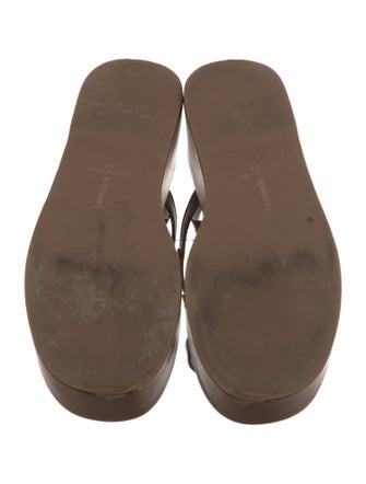 Larroude Leather Slingback Sandals