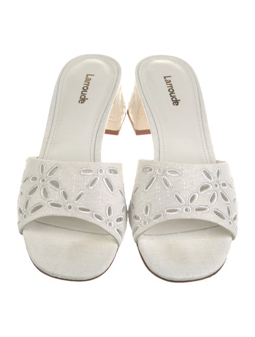 Larroude Canvas Patterned Slides