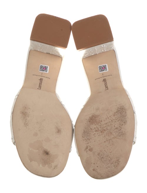 Larroude Canvas Patterned Slides