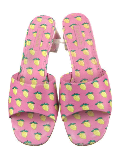 Larroude Leather Printed Slides