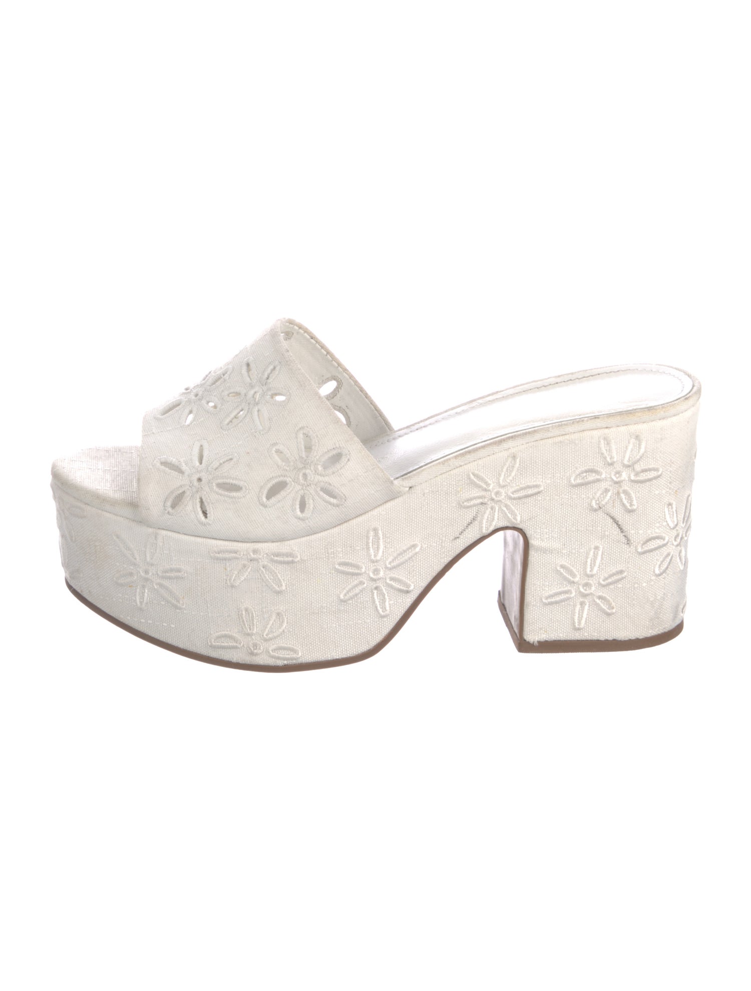 Larroude Embroidered Accent Slides