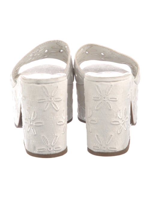 Larroude Embroidered Accent Slides