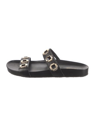 Larroude Leather Slides