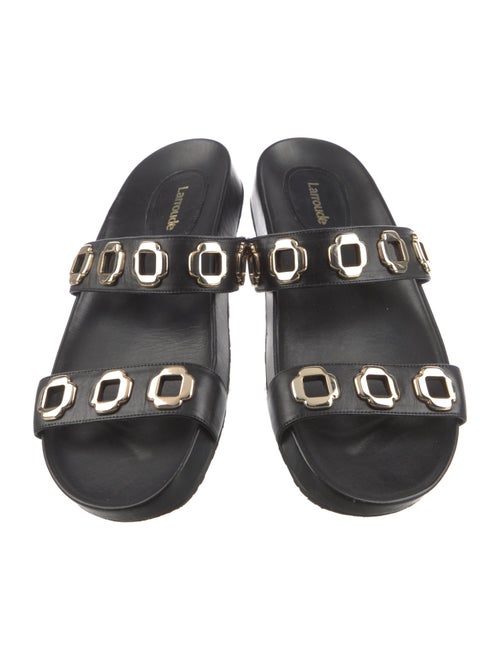 Larroude Leather Slides