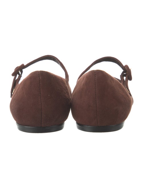 Larroude Suede Mary Jane Flats