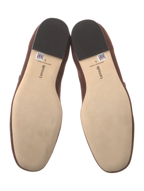 Larroude Suede Mary Jane Flats