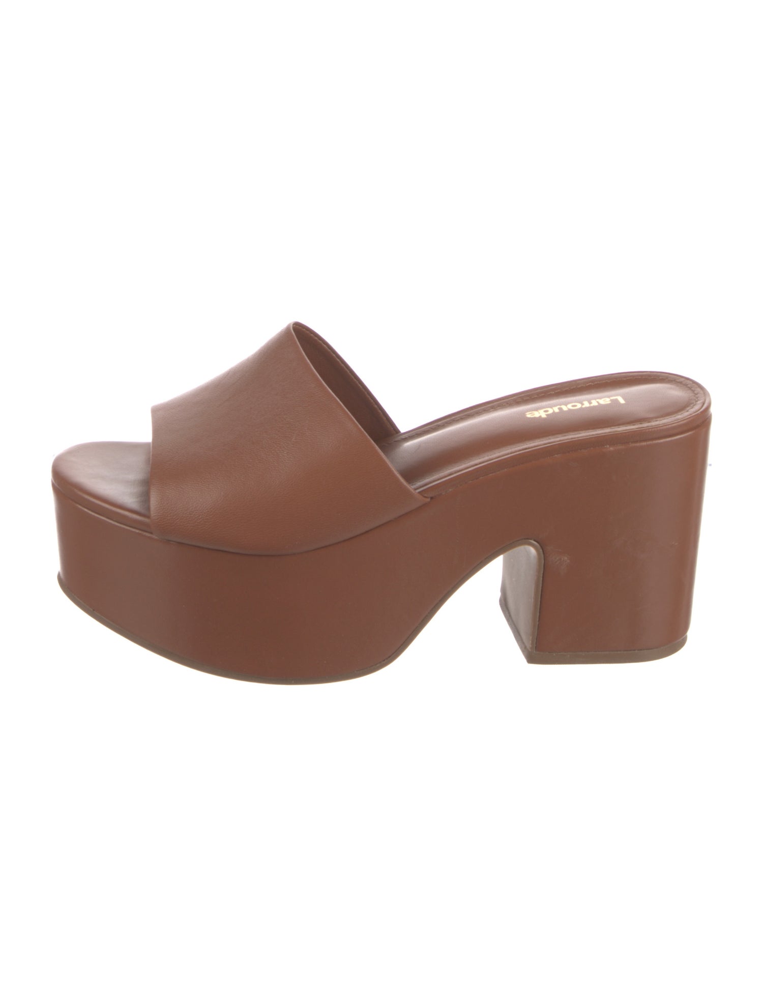 Larroude Leather Slides