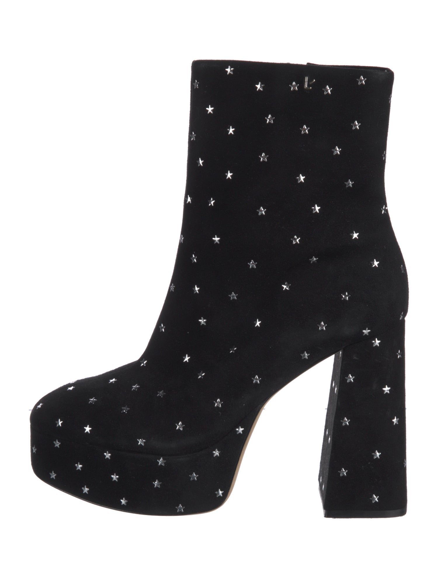 Larroude Suede Studded Accents Boots