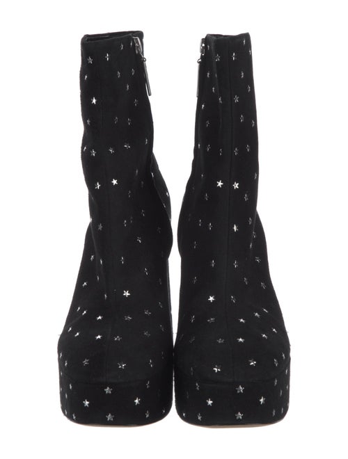 Larroude Suede Studded Accents Boots