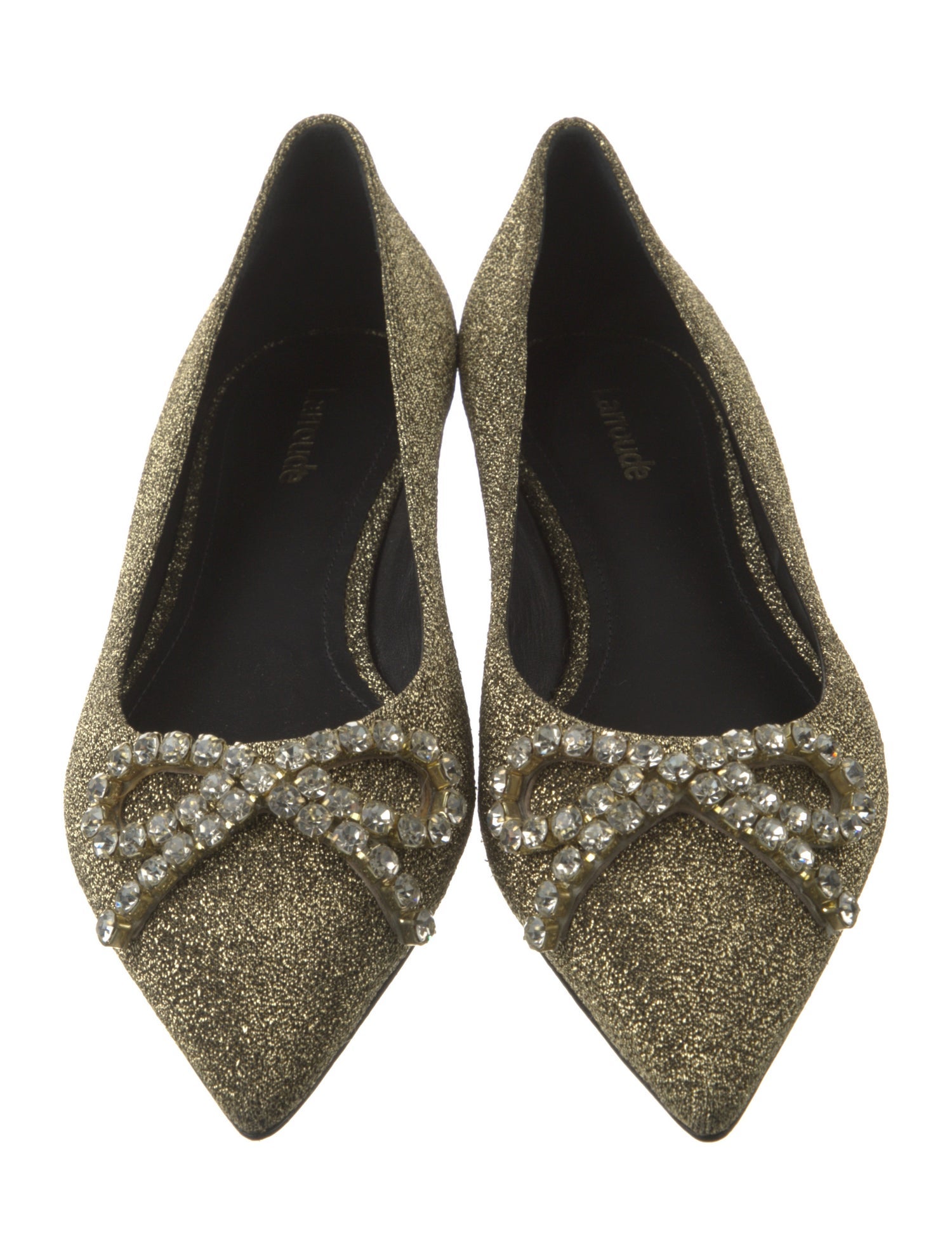 Larroude Crystal Embellishments Flats