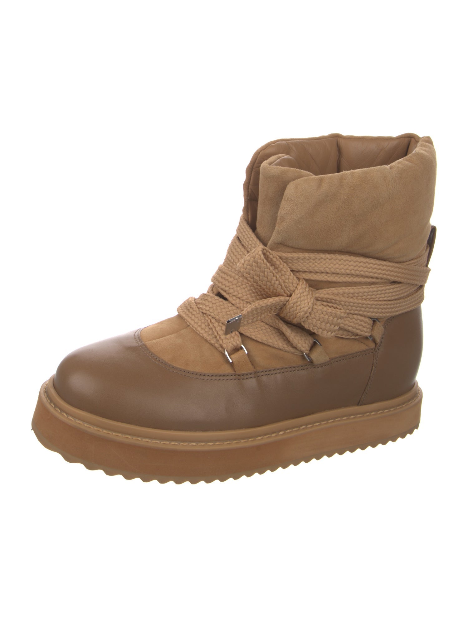 Larroude Suede Lace-Up Boots