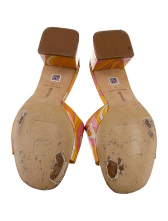 Larroude Patent Leather Printed Slides