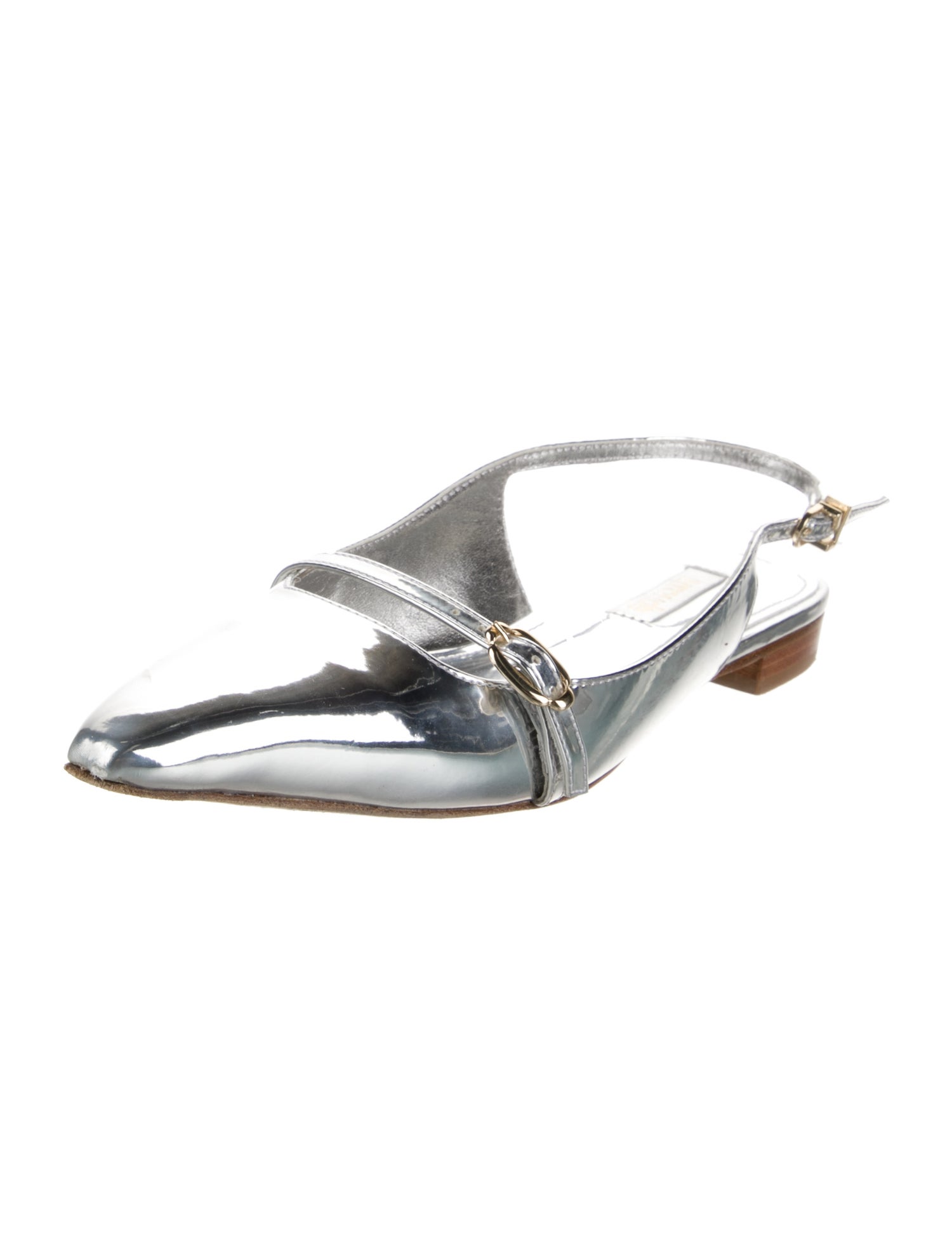 Larroude Patent Leather Slingback Flats