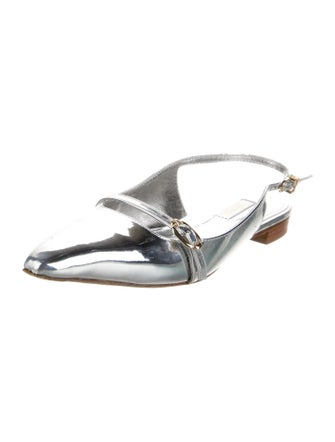Larroude Patent Leather Slingback Flats