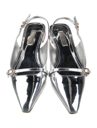 Larroude Patent Leather Slingback Flats