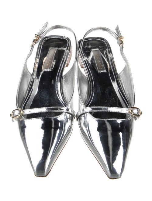 Larroude Patent Leather Slingback Flats
