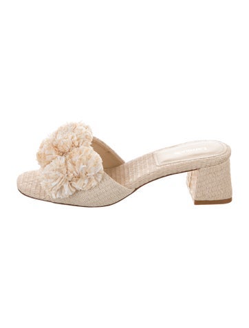 Larroude Sandals Raffia Slides 8.5