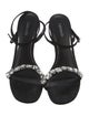 Larroude Suede Crystal Embellishments Sandals