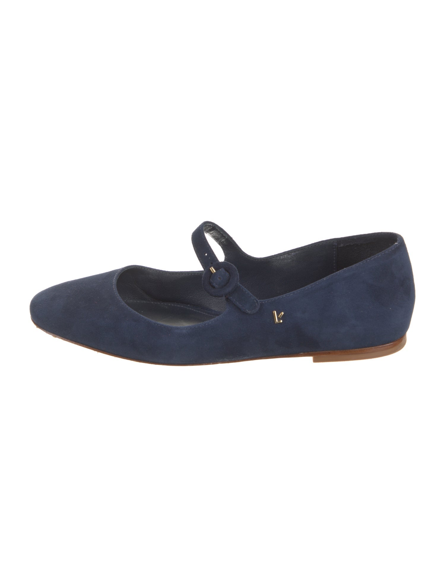Larroude Suede Mary Jane Flats