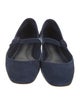 Larroude Suede Mary Jane Flats