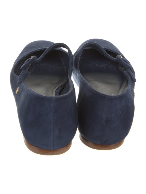 Larroude Suede Mary Jane Flats