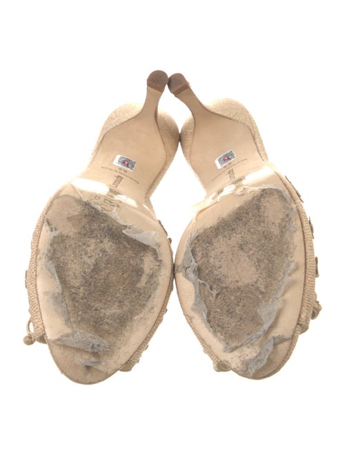 Larroude Canvas Studded Accents Slides