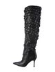 Larroude Leather Printed Lace-Up Boots