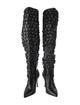 Larroude Leather Printed Lace-Up Boots