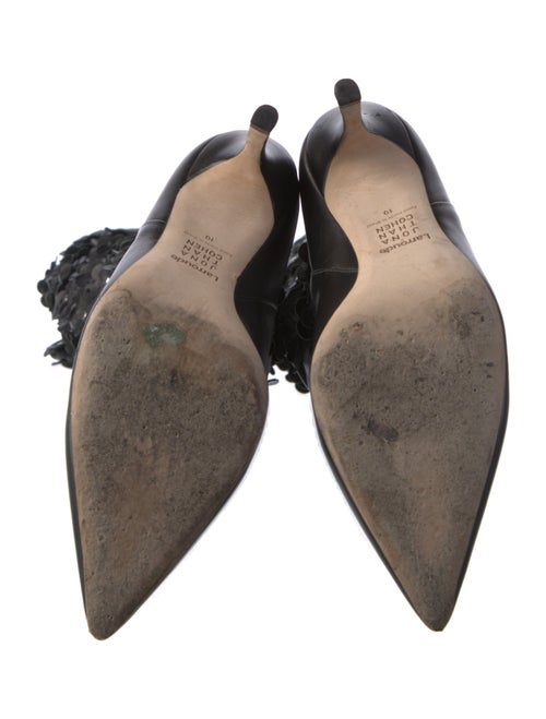 Larroude Leather Printed Lace-Up Boots