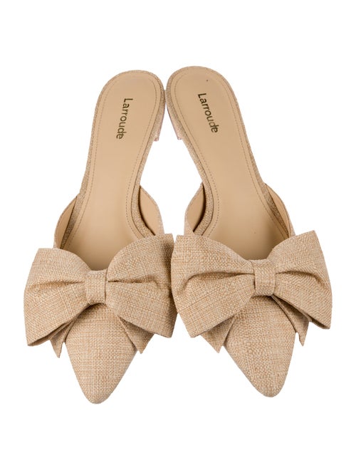 Larroude Ruffle Embellishment Mules