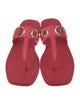 Larroude Rubber T-Strap Sandals