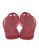 Larroude Rubber T-Strap Sandals