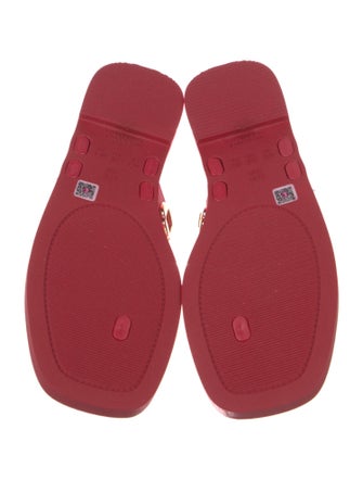 Larroude Rubber T-Strap Sandals