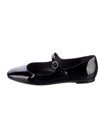 Larroude Patent Leather Mary Jane Flats