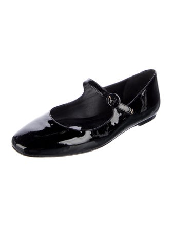 Larroude Patent Leather Mary Jane Flats