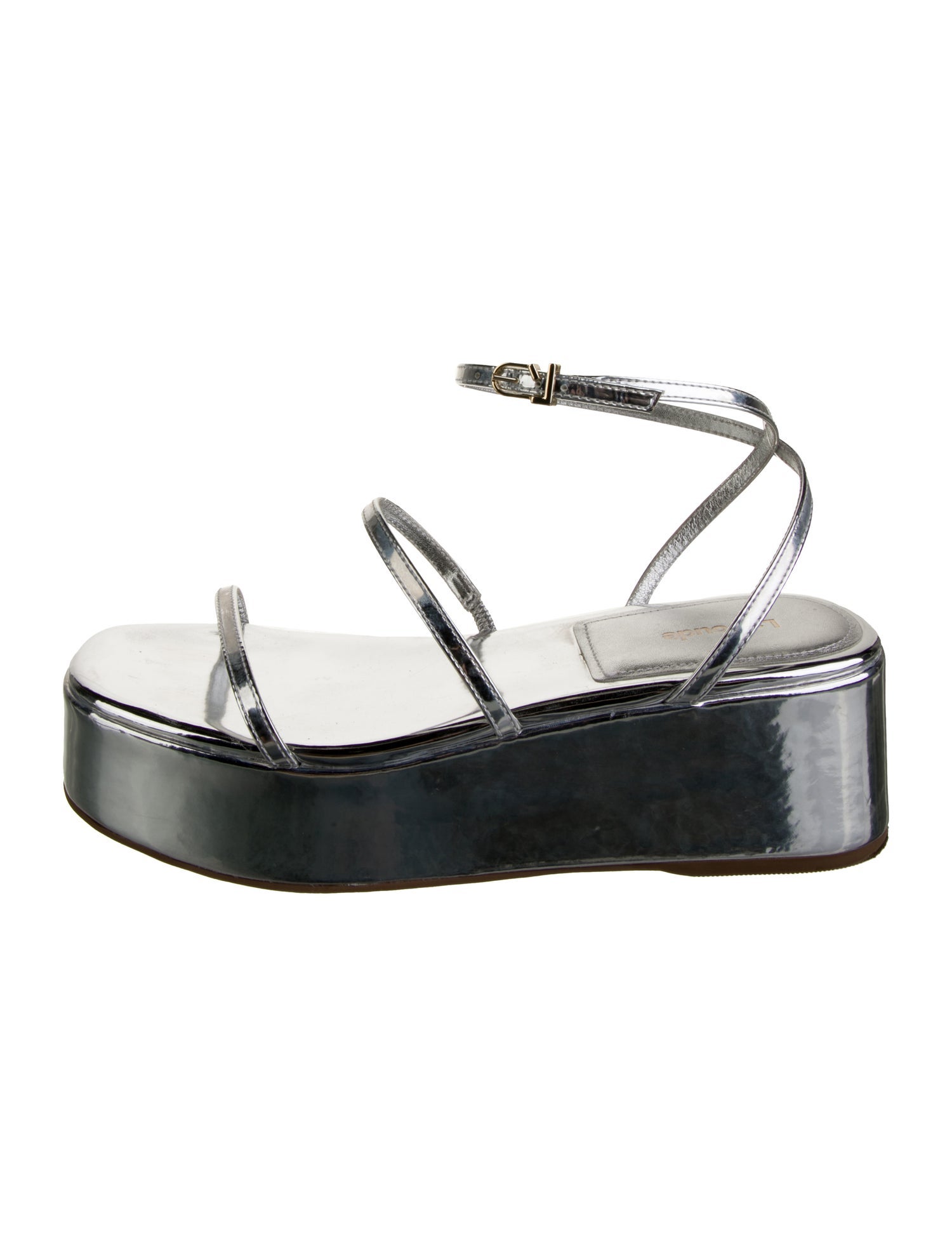 Larroude Patent Leather Sandals
