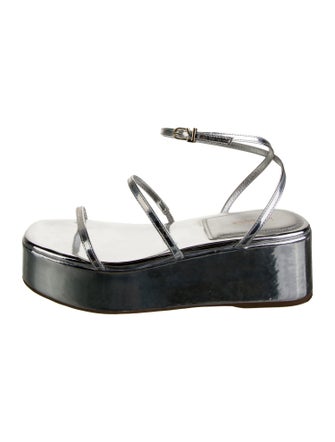 Larroude Patent Leather Sandals