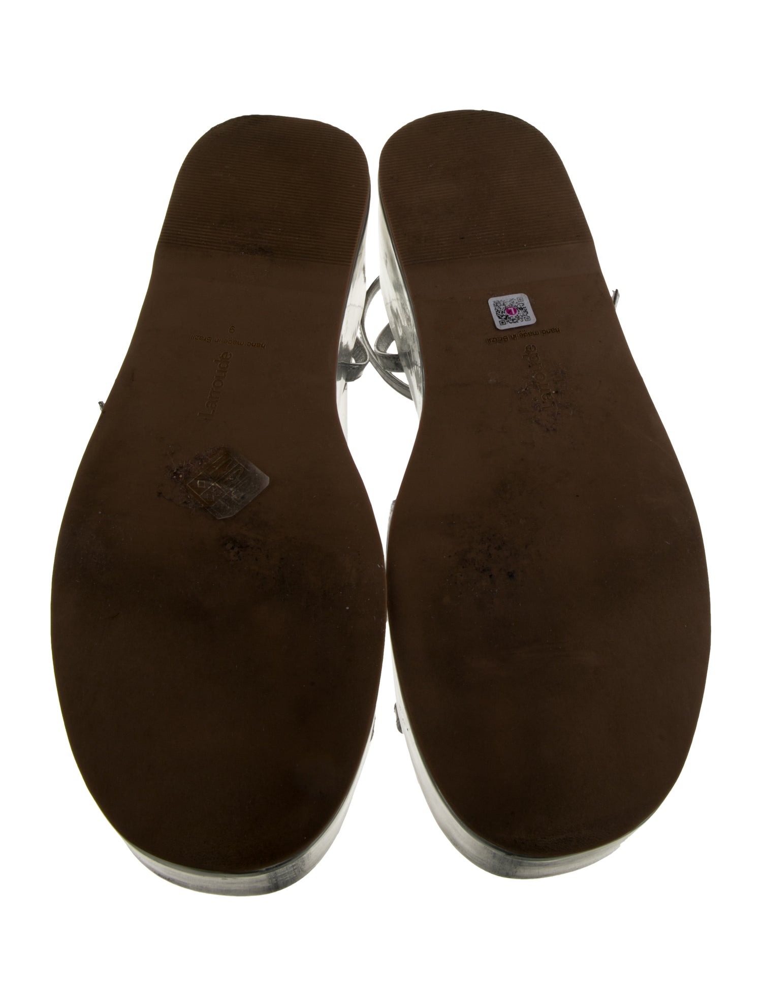 Larroude Patent Leather Sandals